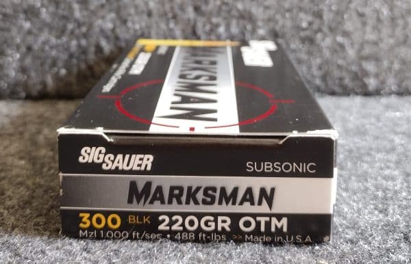 Sig Marksman .300 AAC Subsonic OTM 20 PK