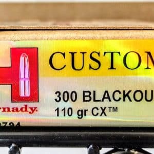 Hornady Custom 300 Blackout 110 Grain CX 20 ct