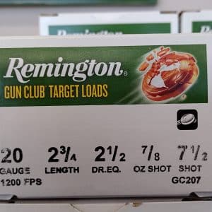 Remington Gun Club 20 Gauge #7.5 25/ct