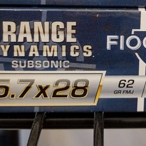 Fiocchi Range-Dynamics 5.7x28mm Subsonic Handgun Ammo - 62 Grain | FMJ | 1050 fps | 50/ct | No Tax Outside Texas