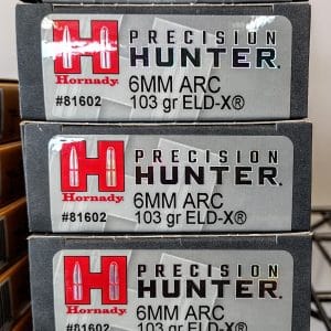 Hornady 6mm Arc - Precision Hunter | 103 Grain ELD-X | PT | 2750 fps | 100/ct | No Tax Outside Texas