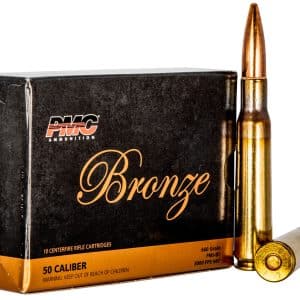 PMC 50A Bronze 50 BMG Rifle Ammo - 660 Grain | FMJ-BT | 3080 fps | 10/Ct