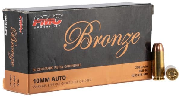 PMC 10A Bronze 10mm Handgun Ammo - | 200 Grain | TC - FMJ | 1050 fps | 50/Ct