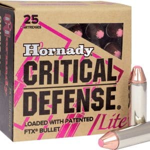 Hornady 90300 Critical-Defense Lite .38 Special Handgun Ammo - 90 Grain | FTX | 1200 fps | 25/Ct