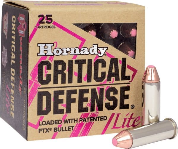 Hornady 90300 Critical-Defense Lite .38 Special Handgun Ammo - 90 Grain | FTX | 1200 fps | 25/Ct