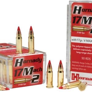 Hornady 83177 17-HM2 Rimfire Ammo - Varmint Express | 17 Grain | VMAX | 2100 fps | 50/Ct