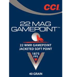 CCI 0022 GamePoint .22 Mag Rimfire Ammo - 40 Grain | JHP | 1875 fps | 50/Ct