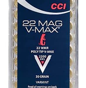 CCI 0073 .22 WMR 30gr Hornady Varmint Rimfire Ammo - 30 Grain | V-Max | 2200 fps
