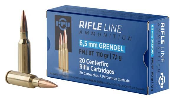 PPU 6.5 Grendel PP6GF Rifle Ammo - 110 Grain | FMJ | 2756 fps | 20/Ct