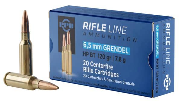 PPU 6.5 Grendel PP6GH Rifle Ammo - 120 Grain | BT-HP | 2674 fps | 20/Ct 