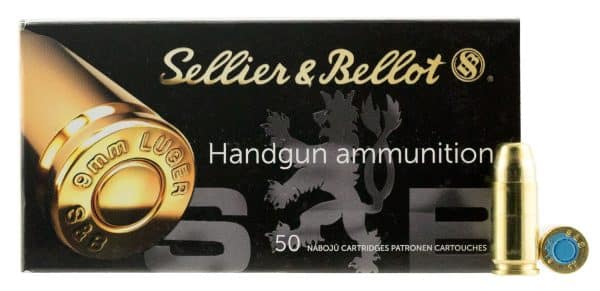 Sellier & Bellot SB9SUBA 9mm Luger Subsonic Handgun Ammo - 140 Grain | FMJ | 1001 fps | 50/Ct