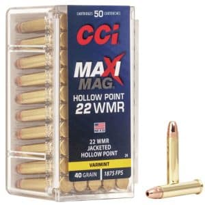 CCI 0024 Maxi Mag .22 Mag Varmint Rimfire Ammo - 40 Grain | JHP | 1875 fps | 50/Ct