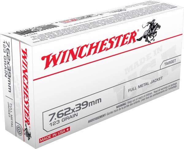 Winchester Q3174 USA 7.62x39mm Rifle Ammo - | 123 Grain | FMJ | 2355 fps | 20/Ct