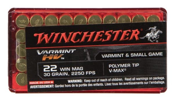 Winchester S22M2PT .22 Mag HV Varmint Rimfire Ammo - 30 Grain | V-MAX | 50/Ct