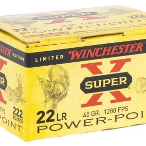 Winchester Ammo X22LRPPB Super X .22LR Rimfire Ammo – 40 grain | PHP |  1280 fps | 222/Ct | Flat Rate Shipping