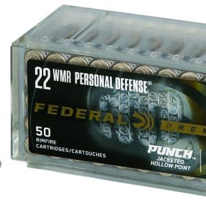 Federal PD22WMR1 .22 Mag Personal Defense Punch Rimfire Ammo - 45 Grain | JHP | 1000 fps | 50/Ct