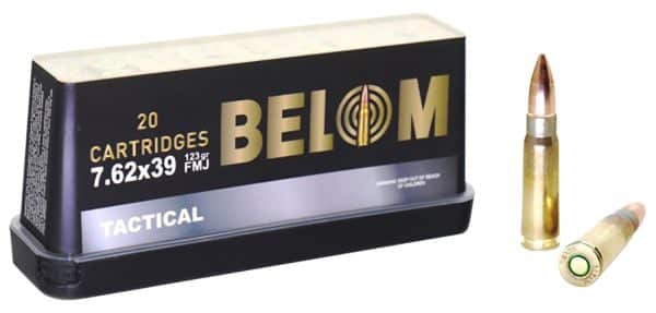 Belom BELOM762 7.62x39mm Tactical Rifle Ammo - | 123 Grain | FMJ | 2350 fps | 20/Ct