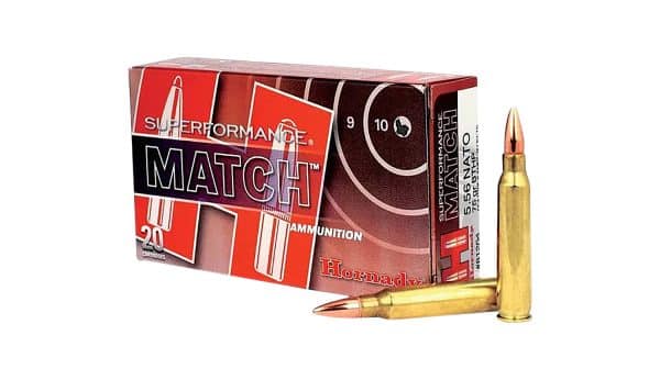 Hornady 81264 5.56x45mm NATO Superformance Match Rifle Ammo - 75 Grain | BT-HP | 2910 fps | 20/Ct