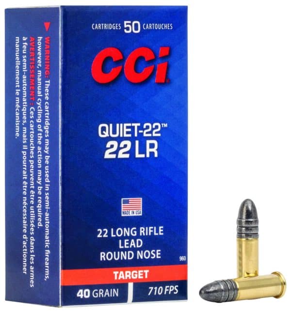 CCI 960 Quiet .22LR Rimfire Ammo - 40 Grain | LRN | 710 fps | 50/Ct | Flat Rate Shipping