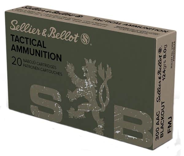 Sellier & Bellot SB300BLKA 300 Blackout Rifle Ammo - 124 grain | FMJ | 2165 fps | 20/Ct