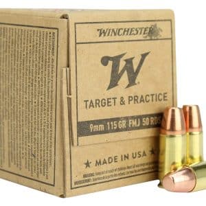 Winchester SG9W50 9mm Luger Handgun Ammo - 115 Grain | FMJ | 1320 fps | 50/Ct