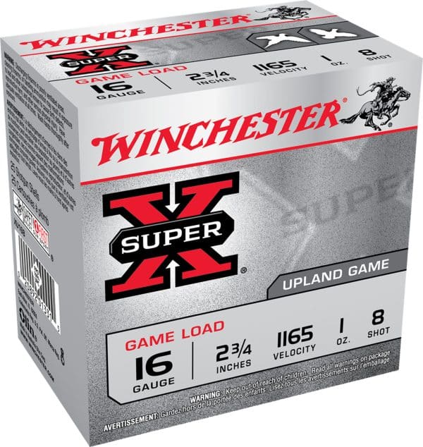 Winchester XU168 Super X Game Load 16 Gauge - 2.75" | 1 oz | #8 | 25/CT