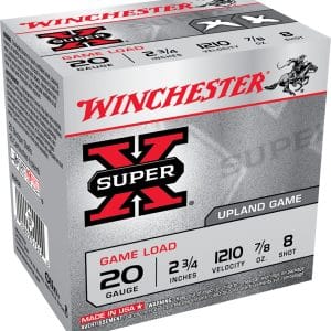 Winchester XU208 Super X Game Load 20 Gauge - 2.75" | 7/8 oz | 8 Shot | 25/CT