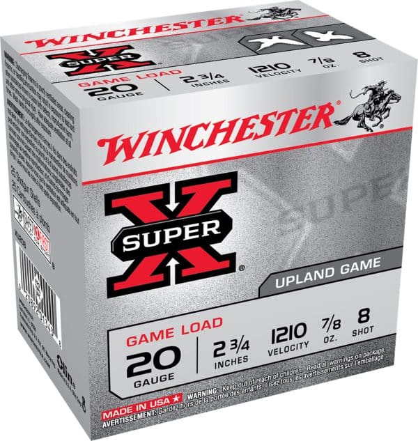 Winchester XU208 Super X Game Load 20 Gauge - 2.75" | 7/8 oz | 8 Shot | 25/CT