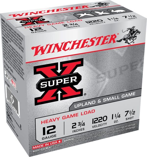 Winchester XU12SP7 Super X Heavy Game Load 12 Gauge - 2.75" | 1 1/4 oz | #7.5 | 25/CT