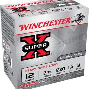 Winchester XU12SP8 Super X Heavy Game Load 12 Gauge - 2.75" | 1 1/4 oz | #8 | 25/CT