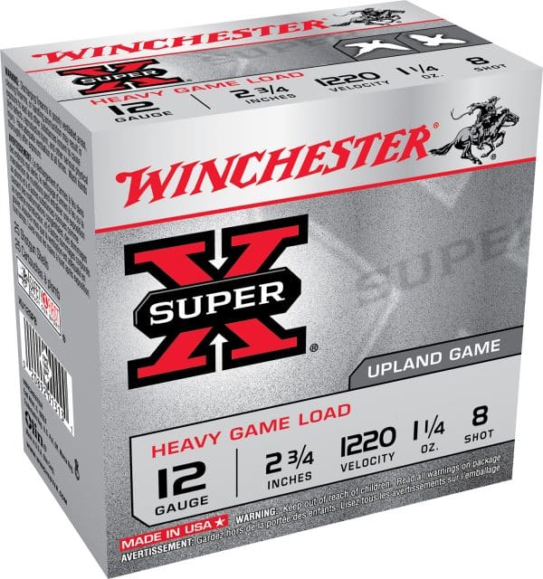 Winchester XU12SP8 Super X Heavy Game Load 12 Gauge - 2.75" | 1 1/4 oz | #8 | 25/CT