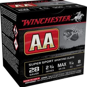 Winchester Ammo AASC288 AA Sporting Clay 28 Gauge - 2.75" | 3/4 oz | #8 | 25/CT | $14.99 Flat Rate Ship | No Tax Outside Texas