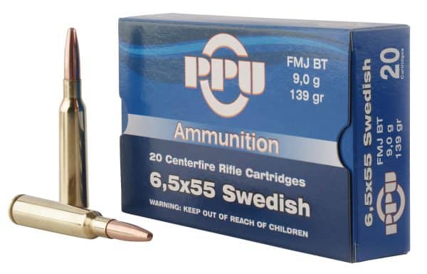 PPU PP6SWF 6.5x55mm Swedish Metric Rifle Ammo - 139 grain | FMJ | 2540 fps | 20/Ct