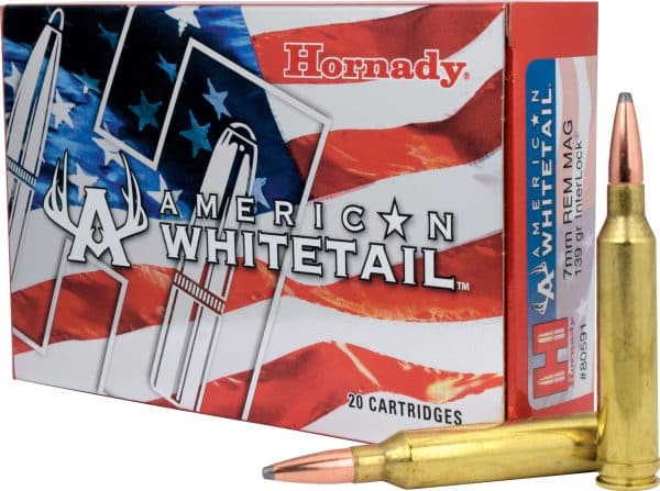 Hornady 80591 7mmRemMag American Whitetail Rifle Ammo - 139 Grain | ILSP