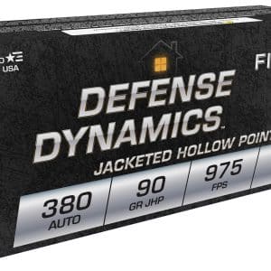 Fiocchi 380APHP .380 Auto Defense Dynamics Handgun Ammo – 90 Grain | FMJ | 975 fps | 50/Ct | $14.99 Flat Rate Shipping