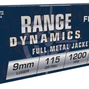 Fiocchi 9AP 9mm Luger Range Dynamics Handgun Ammo - 115 Grain | FMJ | 1200 fps | 50/Ct