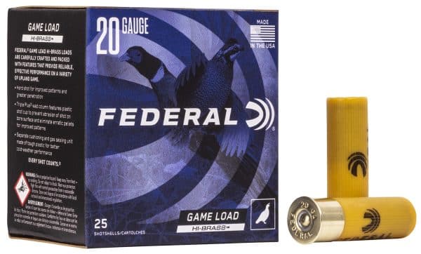 Federal H20475 Game-Shok High Brass 20 Gauge - 2.75" | 1oz | #7.5 | 25/CT