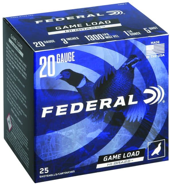Federal H2585 20 Gauge Game-Shok High Brass - 2.75" | 1 1/4oz | #5