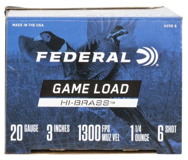 Federal H2586 Game-Shok High Brass 20 Gauge - 3" | 1 1/4 oz | #6 | 25/CT | Flat Rate Weight Based Shipping | No Tax Outside Texas - Image 3