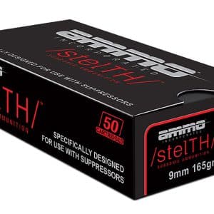 Ammo Inc 9165TMCSTL 9mm Luger STELTH Handgun Ammo - 165 Grain | FMJ | 800 fps | 50/Ct