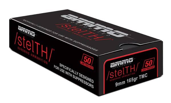 Ammo Inc 9165TMCSTL 9mm Luger STELTH Handgun Ammo - 165 Grain | FMJ | 800 fps | 50/Ct