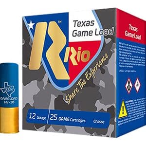 Rio TGHV368TX 12 Gauge Texas Game Load High Velocity Shotgun Ammo - 2.75" | 1-1/4 oz | #8 | 1340 fps | 25/Ct