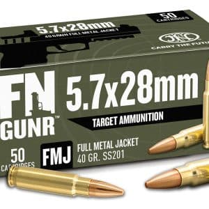 FN 10700032 GUNR 5.7x28mm Handgun Ammo - 40 Grain | FMJ | 1700 fps | 50/Ct