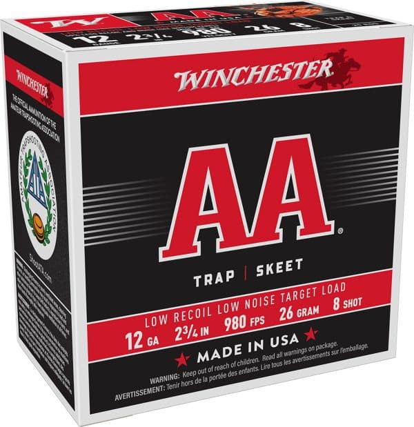 Winchester AA12FL8 AA Low Recoil 12 Gauge - 2.75" | 1 1/8 oz | #8 | 25/CT