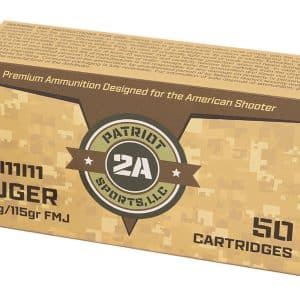 Patriot 9mm Luger Handgun Ammo - 115 Grain | FMJ | 1190 fps | 50/Ct | No Tax Outside Texas