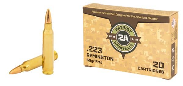 PATRIOT P223055F .223 Remington Rifle Ammo - 55 Grain | FMJ | 3281 fps | 20/Ct