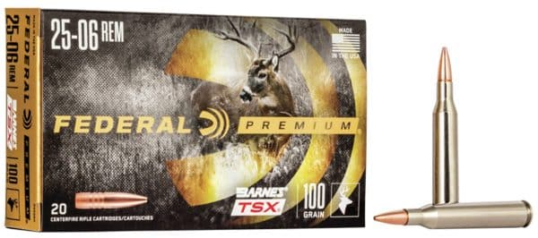 Federal Premium P2506H .25-06 Rem Core-Lokt - 100 grain | Barnes-TSX