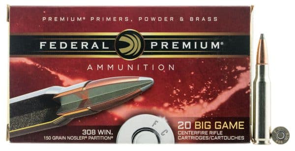 Federal Premium .308 Win - 150 Grain | Nosler-Partition | 20/CT