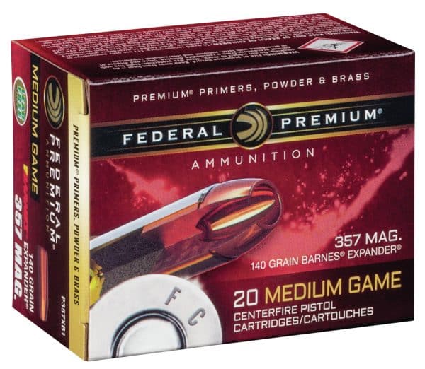 Federal Premium .357 Mag - 140 Grain | Barnes Expander - BRX | 20/Ct | Flat Rate Weight Based Shipping | No Tax Outside Texas