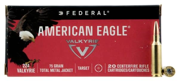 Federal American Eagle .224 Valkyrie Rifle Ammo - 75 Grain | FMJ | 20/Ct